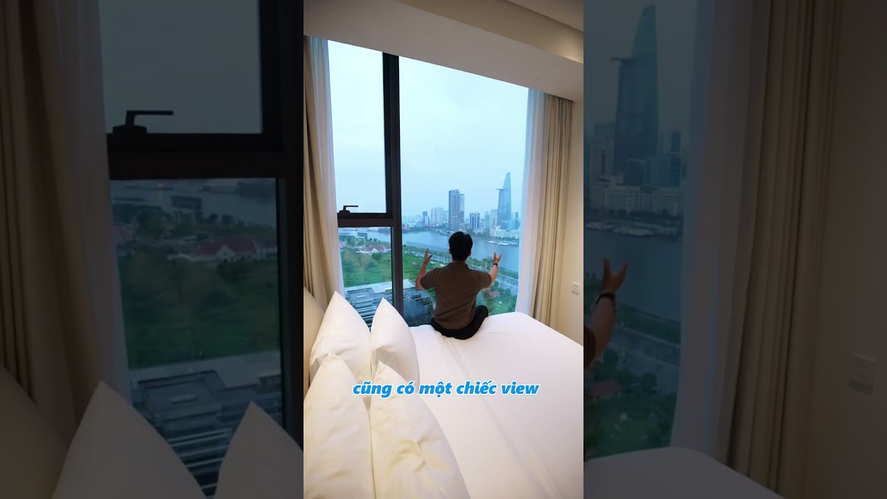 View căn 2 phòng ngủ A2x.07 lầu cao Tháp A nè