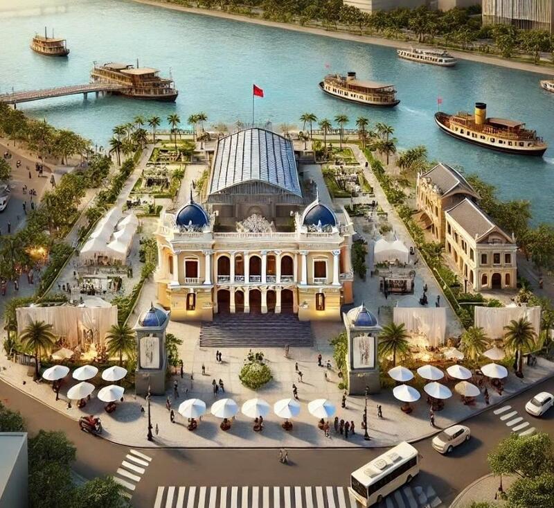 Phối cảnh khu triển lãm, bảo tàng điện ảnh và công viên chủ đề điện ảnh và giải trí
