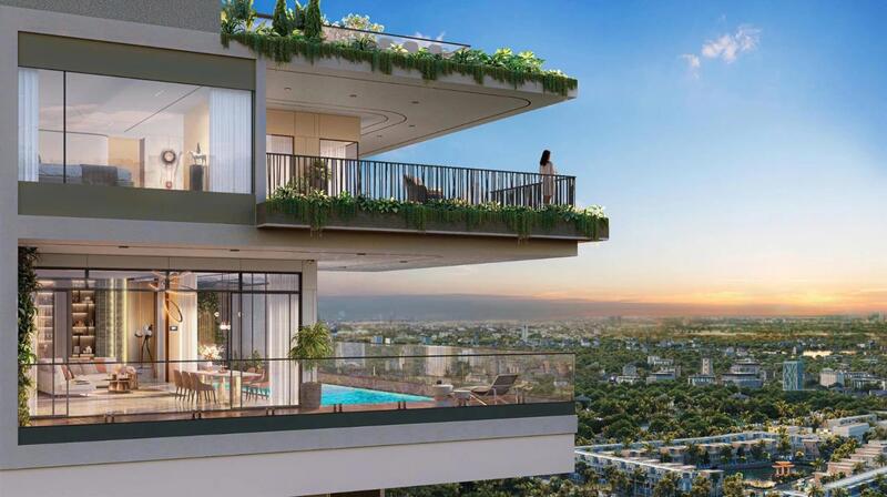 Penthouse có khu vực riêng bên ngoài dưới mái hiên