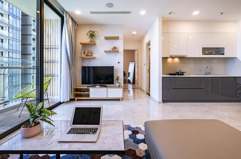 Căn hộ dịch vụ có không gian rộng rãi, đầy đủ tiện nghi