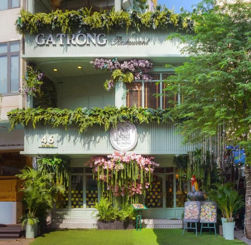 Quán ăn Con Gà Trống có không gian thoáng đãng